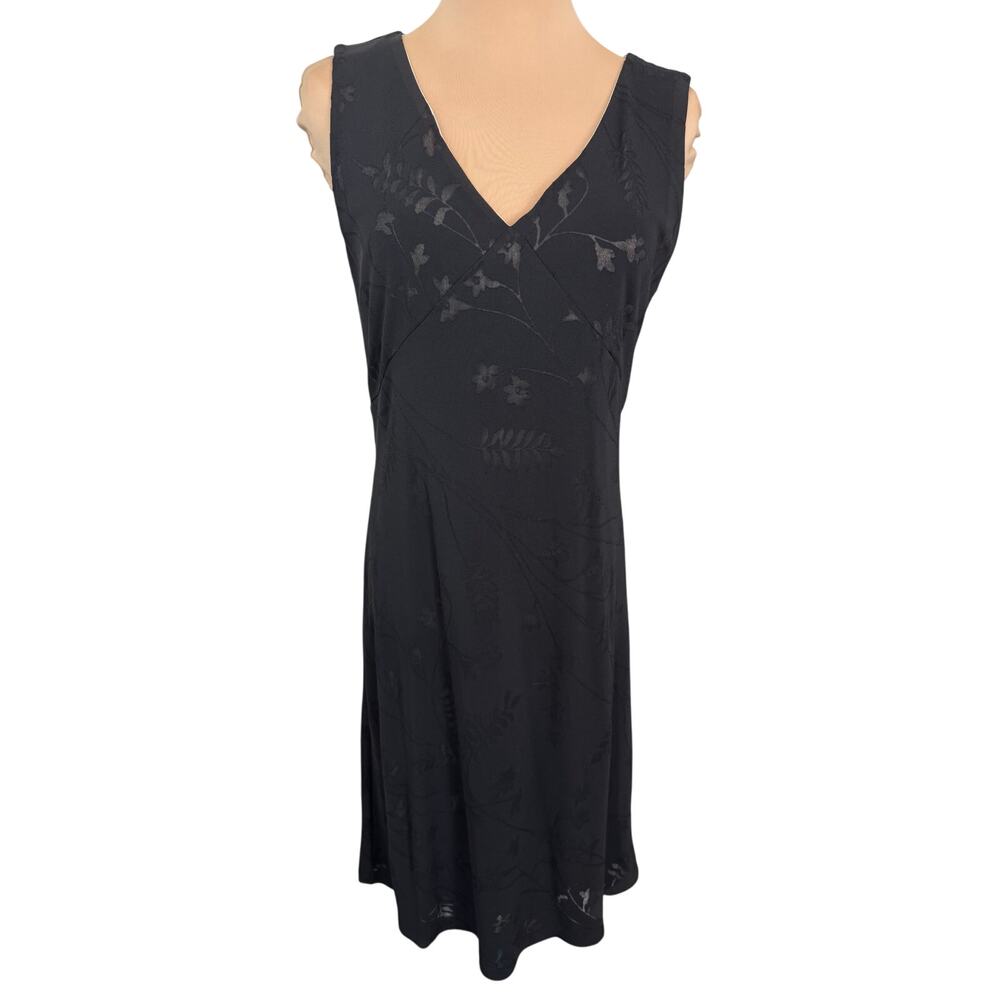 Ann Taylor LOFT Dress Women’s 6 Black Floral A-Line